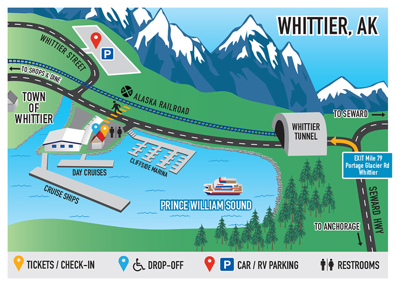 alaska cruise ports map